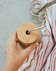 Bamboo Jar Lid WideMouth - WITH HOLEJars not included (Copy)