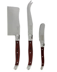 Laguiole Cheese Knife Set, 3 Piece, Pakkawood