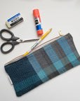 Kantha Scrap Flat Zip Pouch