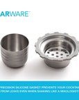 Cocktail Shaker Lid for Regular Mouth Mason Jar, , Stainless Steel
