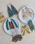 Beaded Fringe Earrings in Moderna