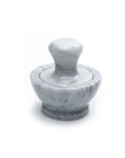 Fox Run Marble Mortar and Pestle, White, 4" x 4" x 4.25"