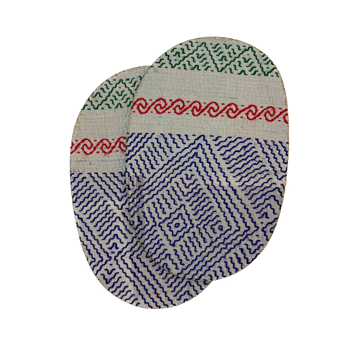 Iron-on Kantha Knee Patches (Pack of 2)