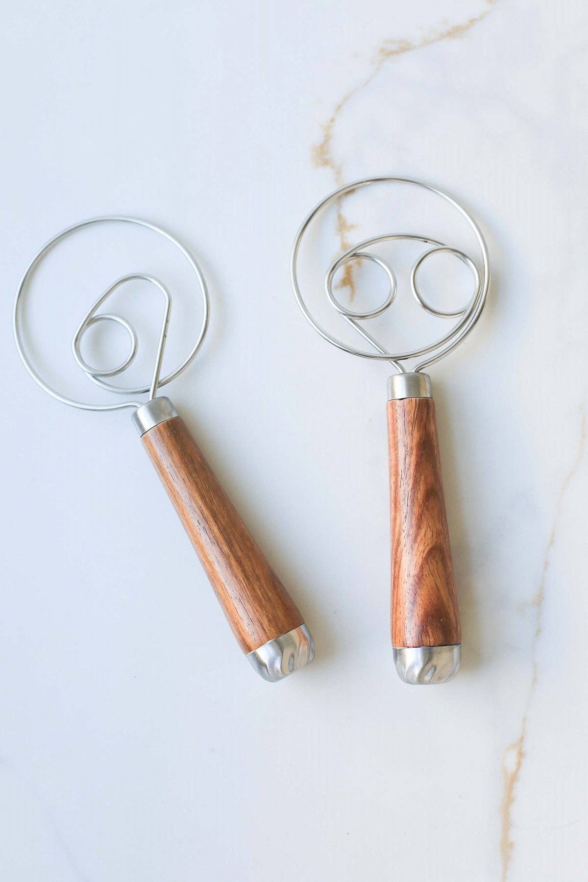 Rosewood Wooden Handle Dough Whisk