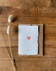 Tiny heart handmade greeting card