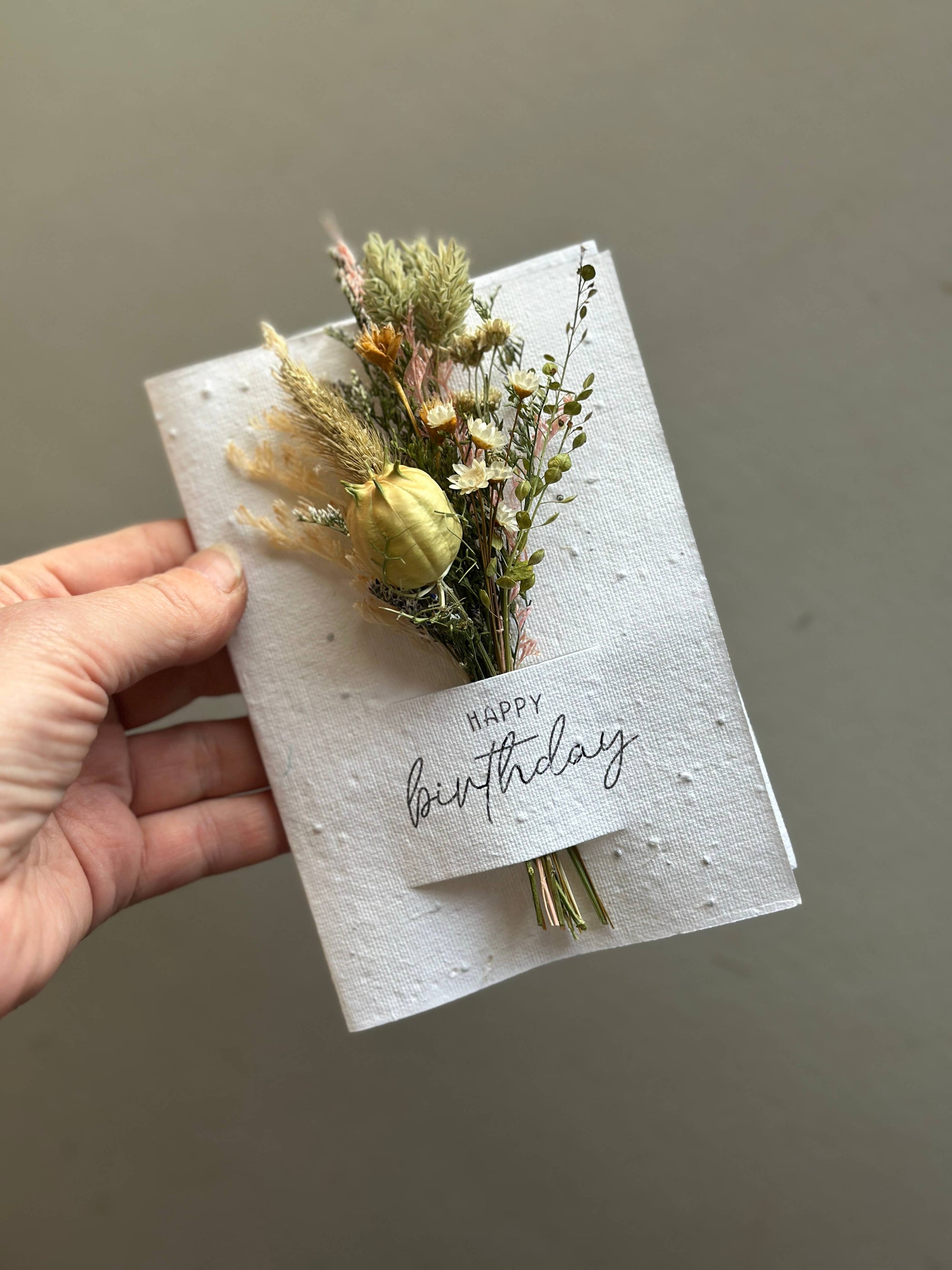Happy Birthday | Wildflower Seed Card + Tiny Bouquet