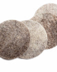 Wool & Leather Coasters - Shetland Cloud