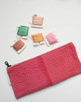 Kantha Scrap Flat Zip Pouch