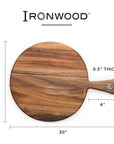 Ironwood Serving Board With Handle Paddleboard, 16"