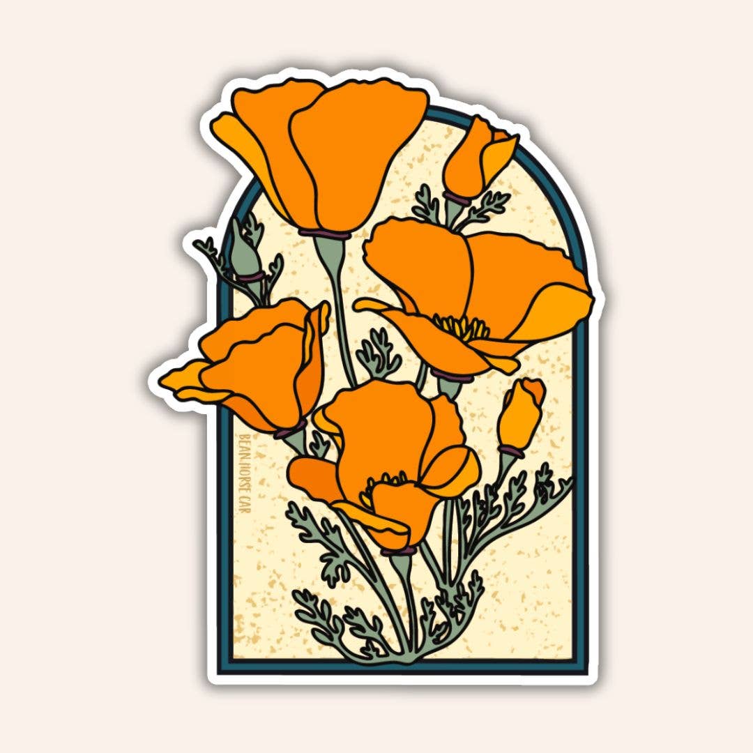 California Poppies Arch Sticker