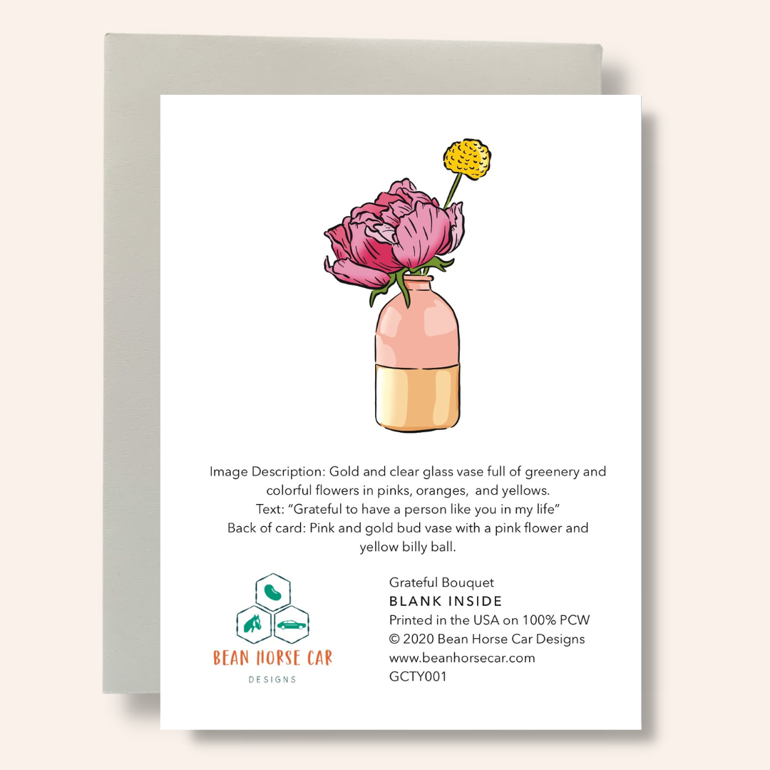 Grateful For You Bouquet Greeting Card
