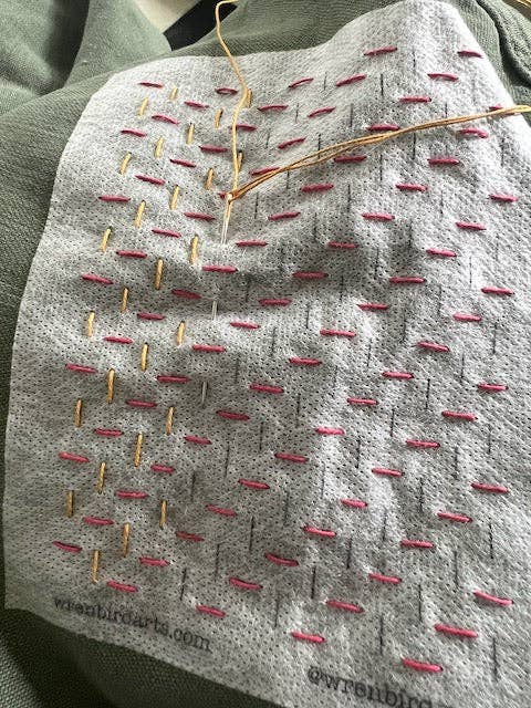 Washable Mending Transfers Set Cream 