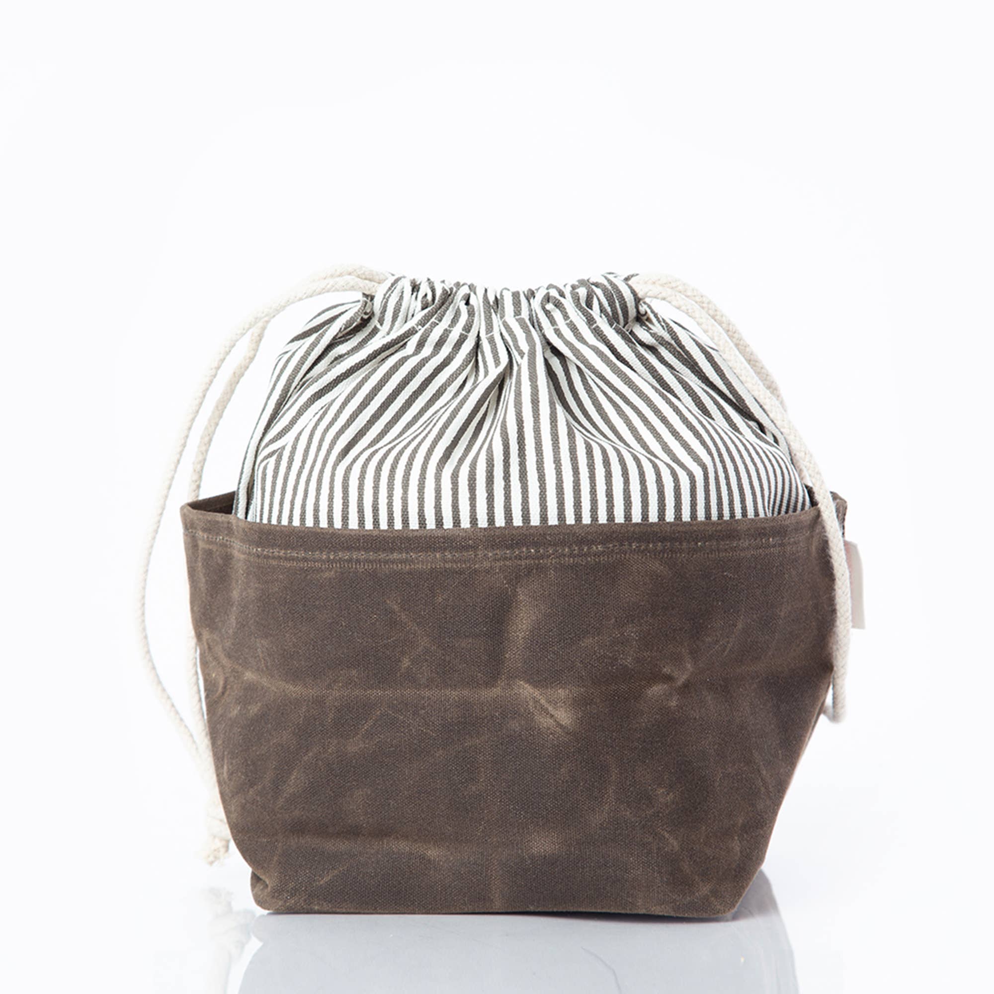 Stylish Waxed Canvas Bin - Medium