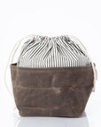 Stylish Waxed Canvas Bin - Medium