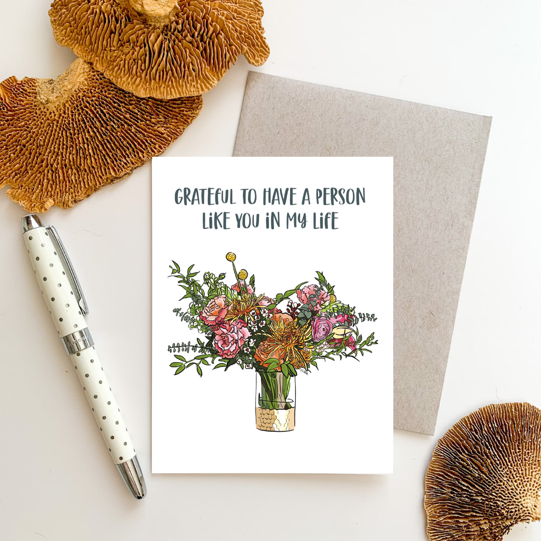 Grateful For You Bouquet Greeting Card