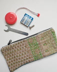 Kantha Scrap Flat Zip Pouch