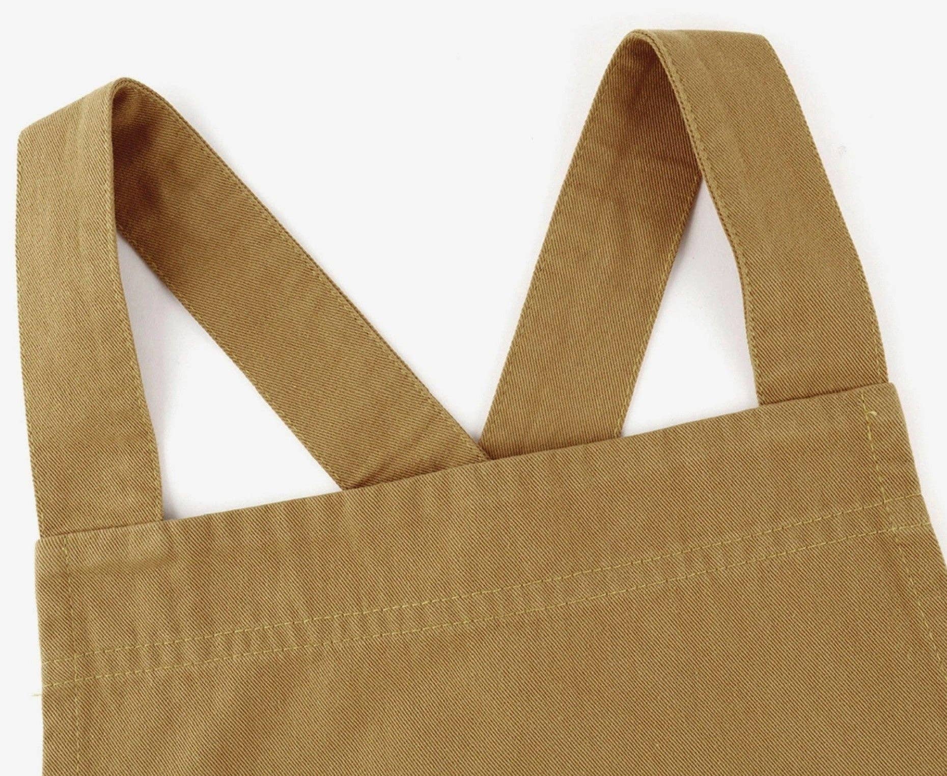 Cross Back Canvas Apron with Pockets