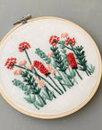 Beginner Embroidery KIT - Coral & Mint Meadow