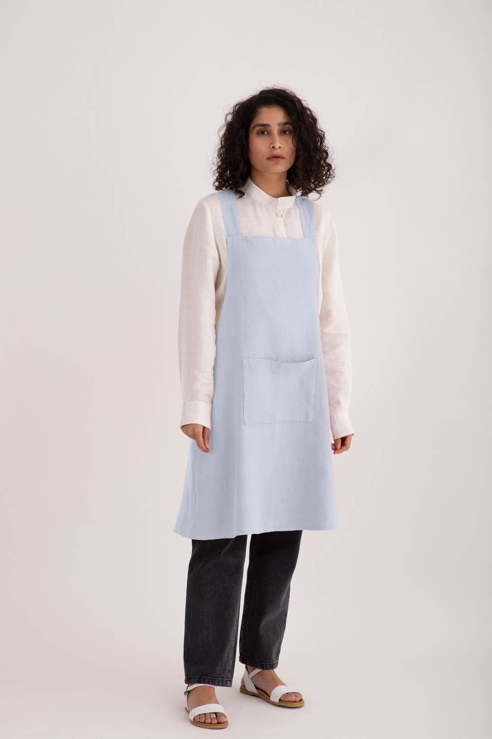 Live Linen Inc. - Linen Cross Back Apron