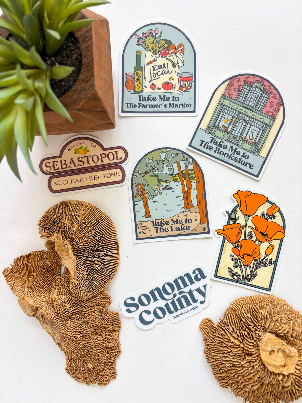 California Poppies Arch Sticker