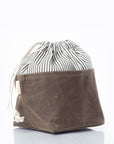 Stylish Waxed Canvas Bin - Medium