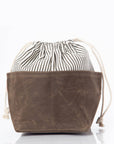 Stylish Waxed Canvas Bin - Medium