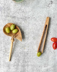 Olive Wood Small Olive Tongs 7"