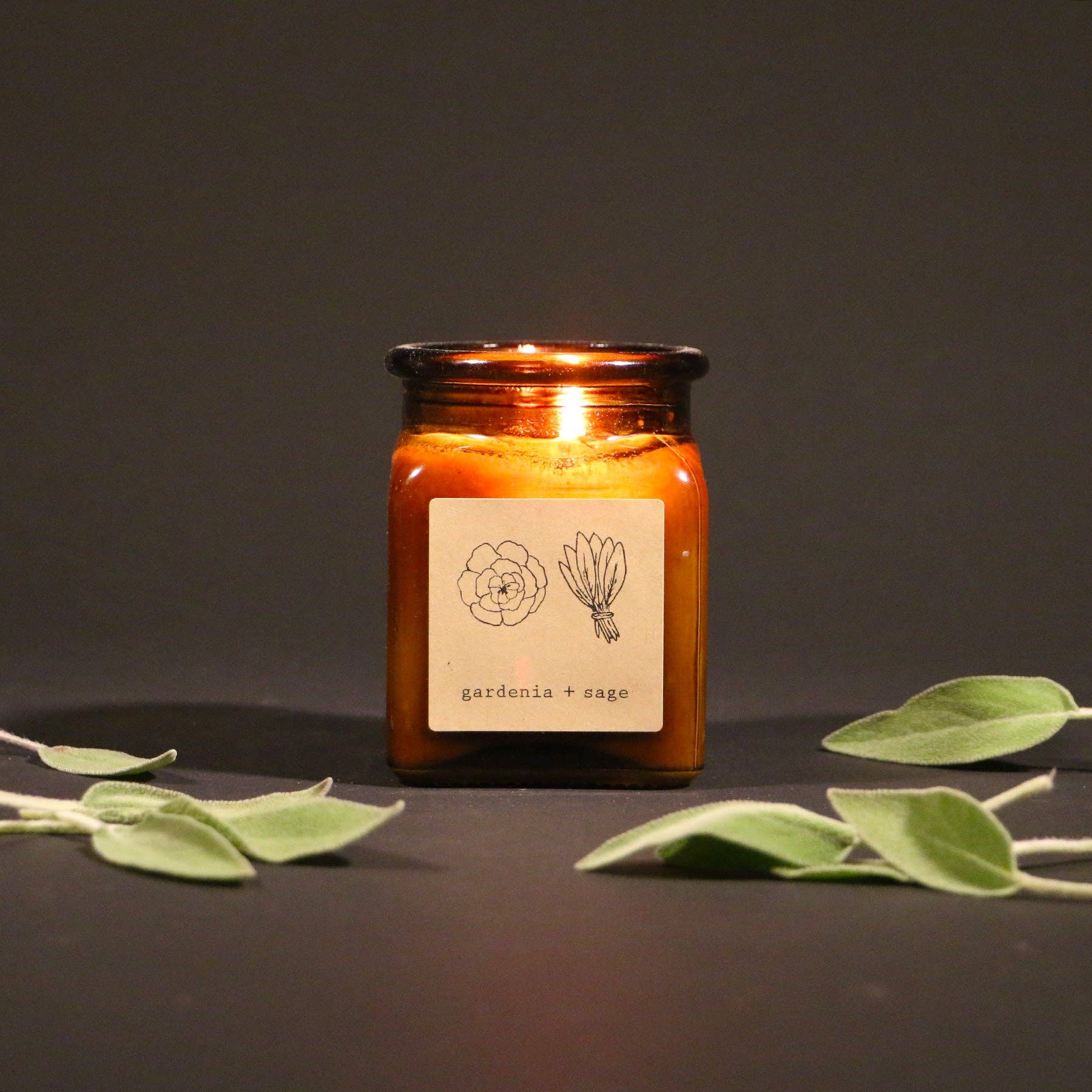 Gardenia + Sage Candle
