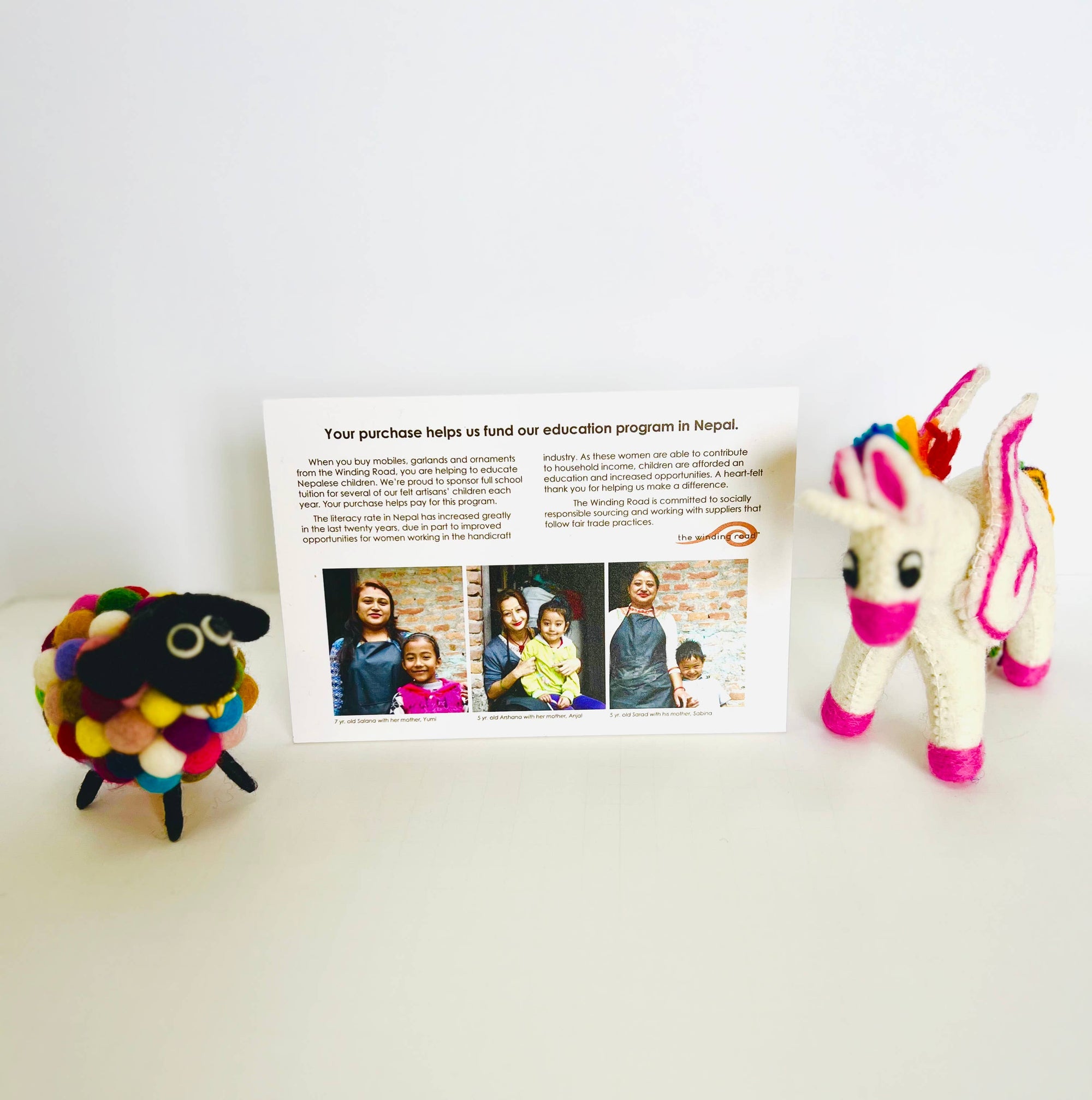 Ornament - Holiday Felt Ball Hand Embroidered - Red