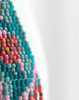 Beaded Fringe Earrings in Rosa