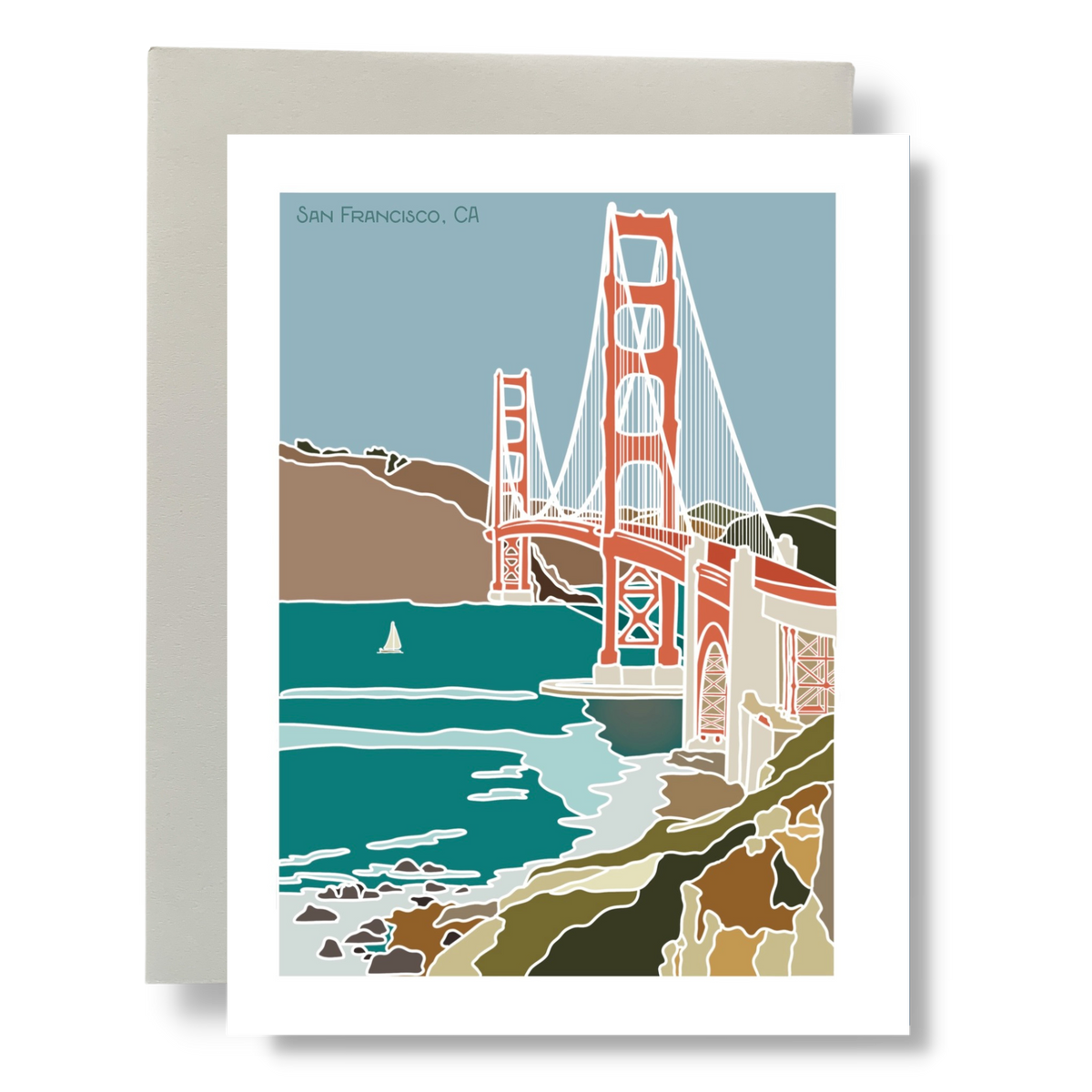 San Francisco - Golden Gate Bridge Greeting Card