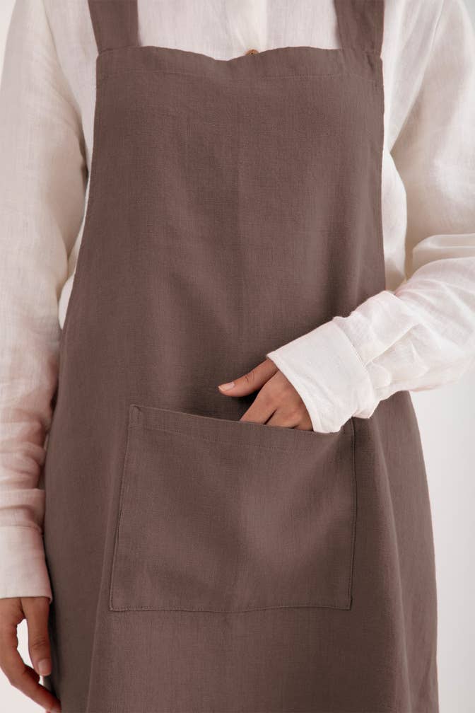Live Linen Inc. - Linen Cross Back Apron
