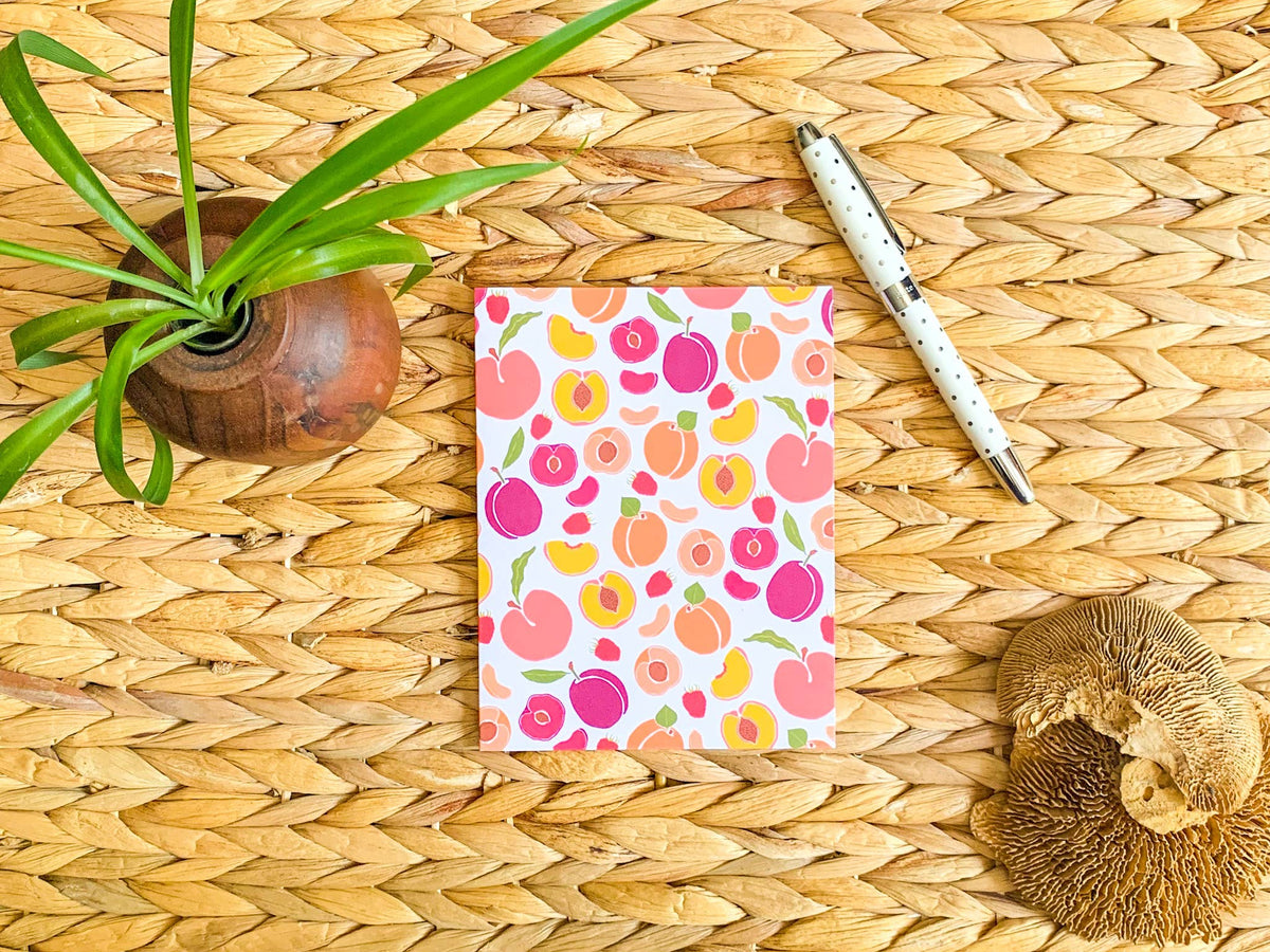 Stone Fruit and Strawberries Greeting Card
