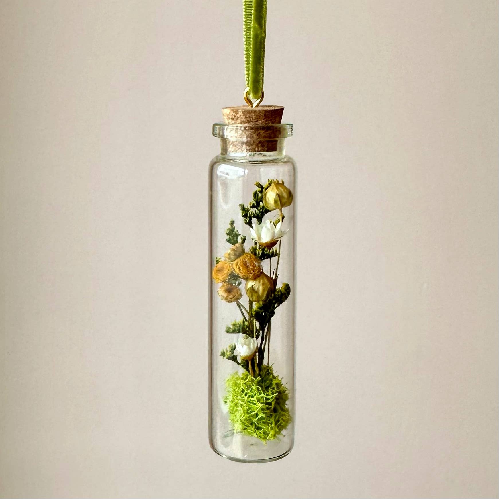 Mix Wildflower Terrarium Christmas Ornament