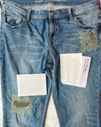 Persimmon Flowers - Minimal Mending + Embellishment Transfer