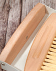 Wood Broom and Metal Dustpan Set