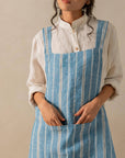 Striped Althea Cross Back Linen Apron – Yarn Dyed Everyday