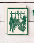 Drying Herbs Letterpress Card