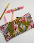 Kantha Scrap Flat Zip Pouch