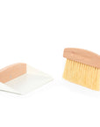 Wood Broom and Metal Dustpan Set