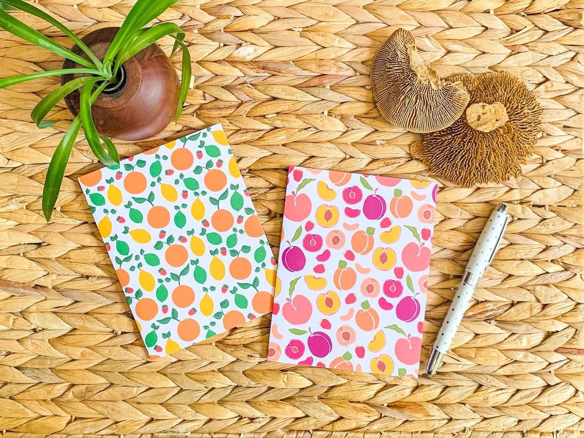 Stone Fruit and Strawberries Greeting Card