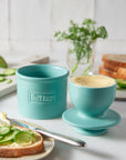 The Original Butter Bell® Crock - Cafe Matte Aqua