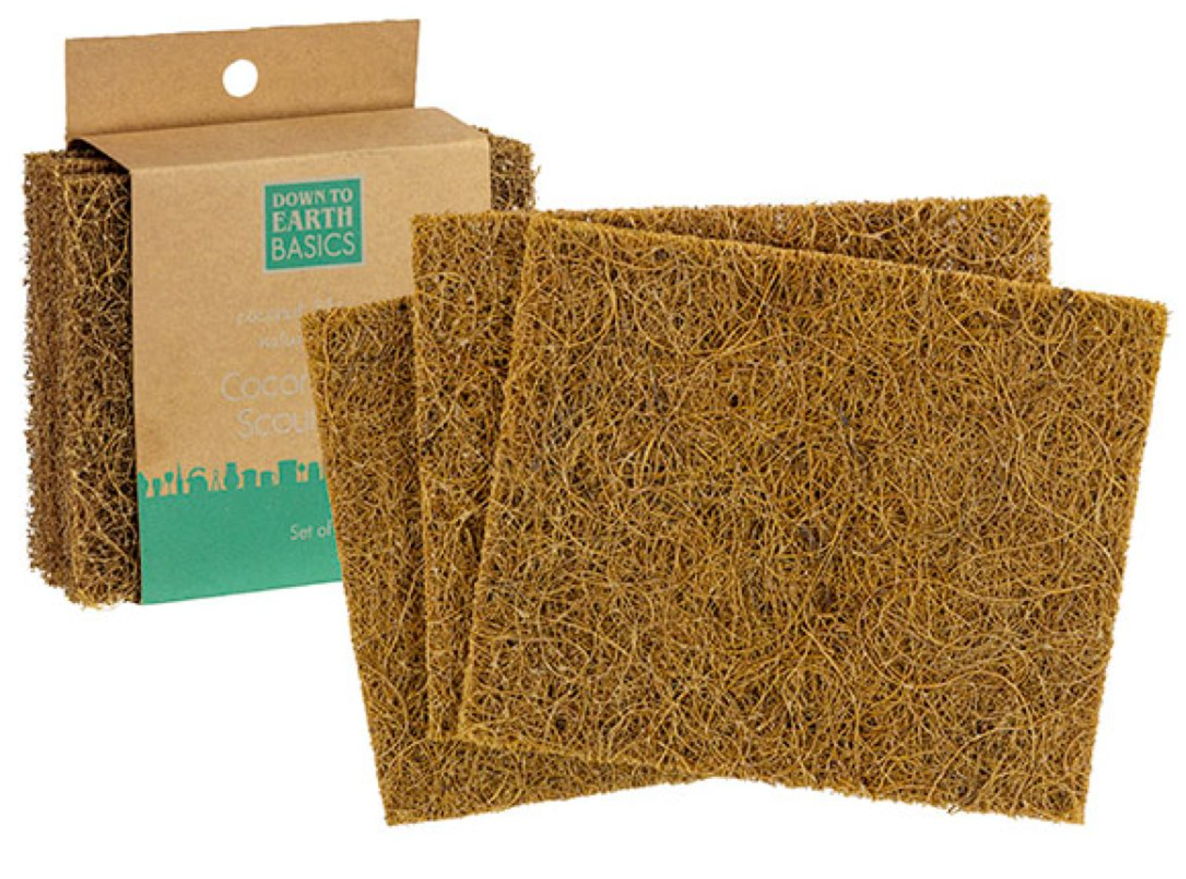 Coir Latex Scrub Pad Set/3