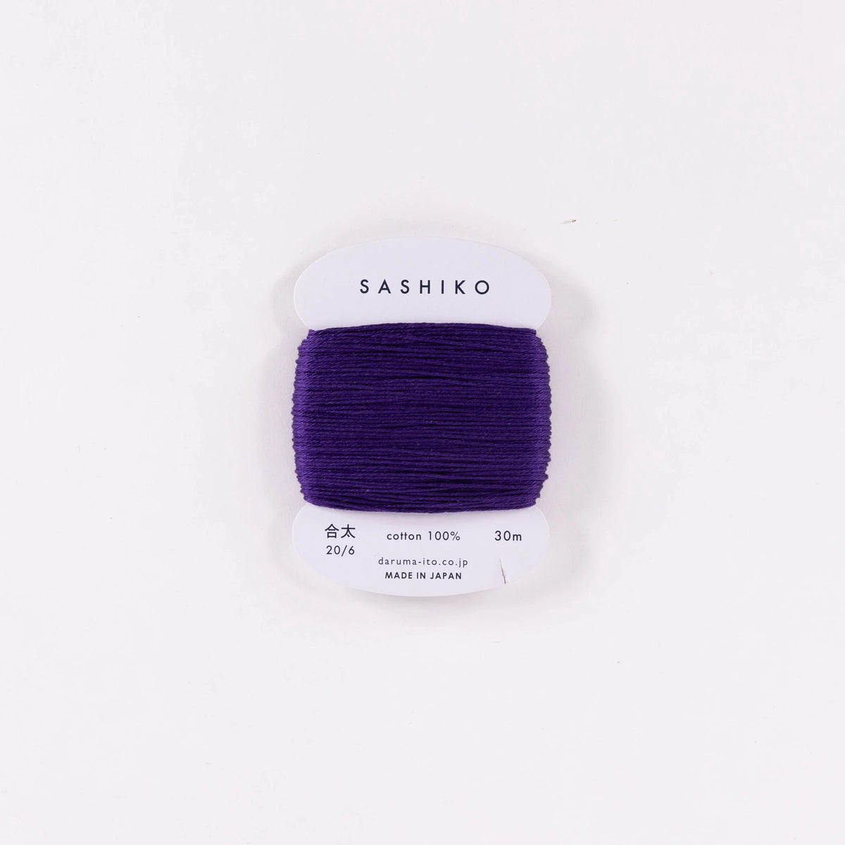 Daruma thick 20/6 sashiko thread card in Grape 223