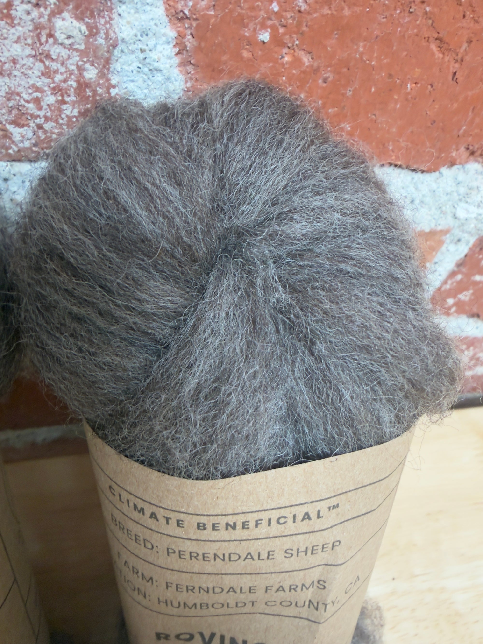 Local Climate Beneficial Undyed Perendale Sheep Roving 1 oz