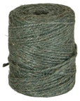 Roll of green twine on a white background