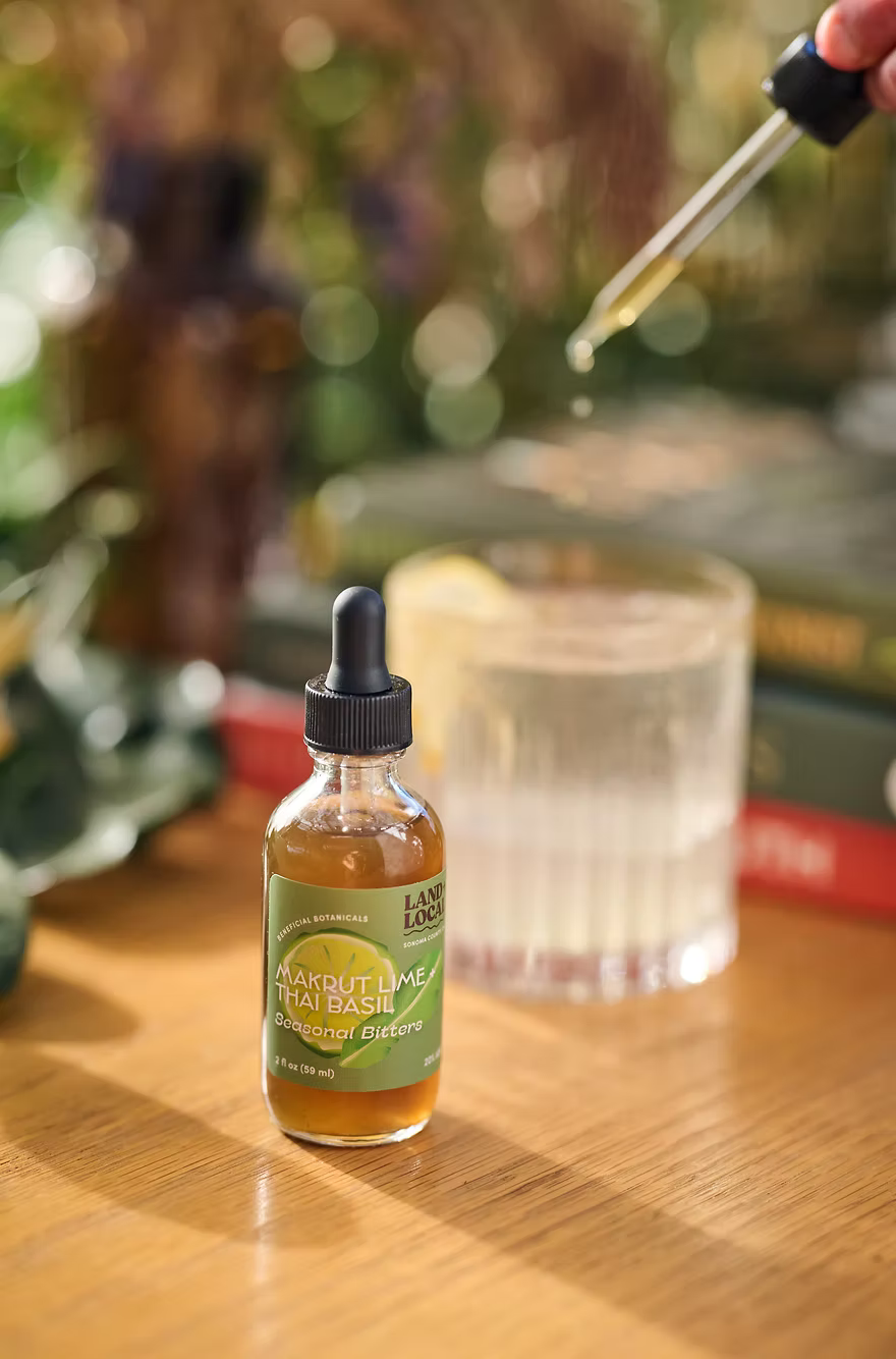 Makrut Lime Thai Basil Bitters | Land + Local