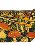 Mushroom Forest Zippered Canvas Pouch