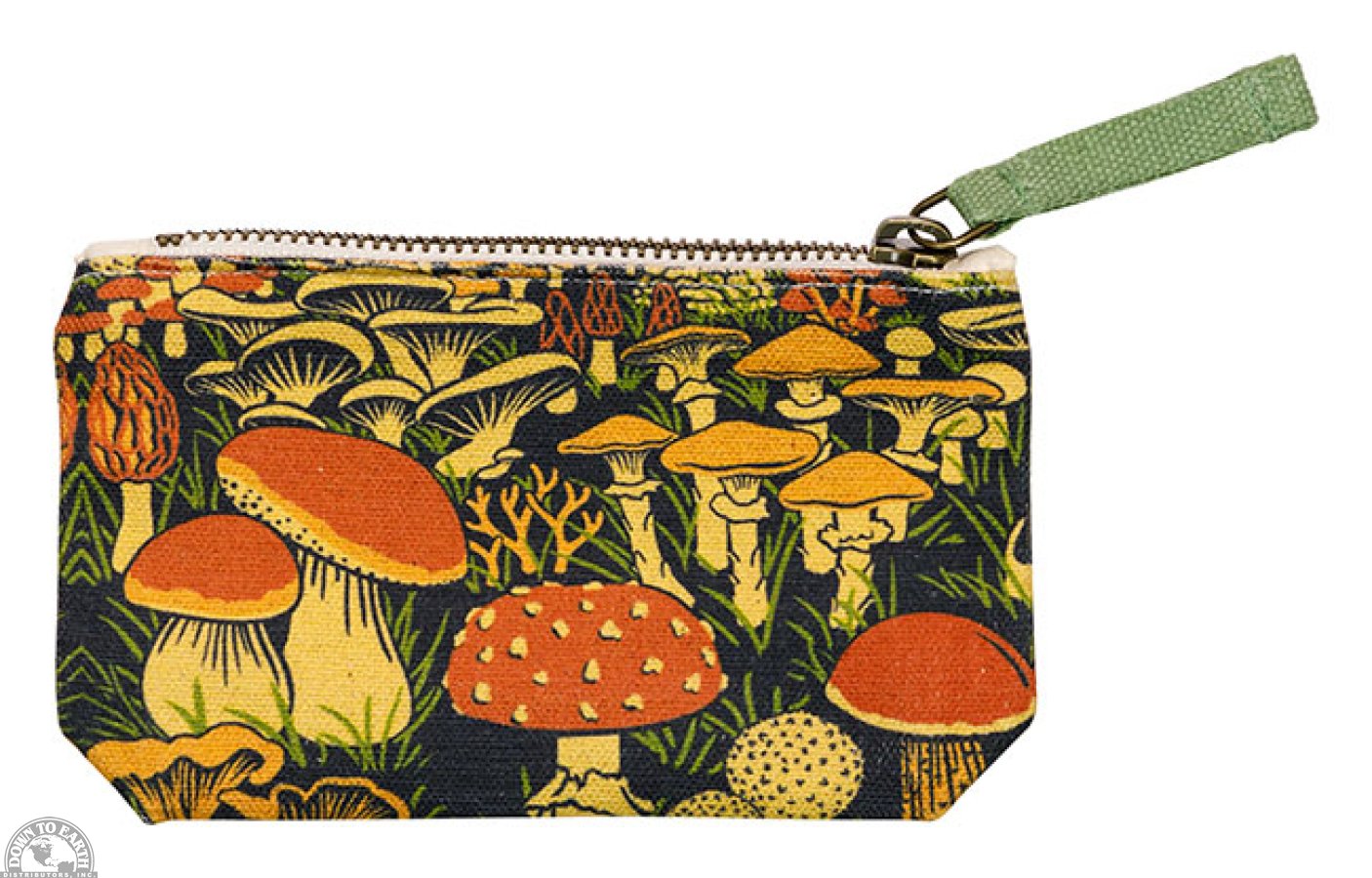 Mushroom Forest Zippered Canvas Pouch