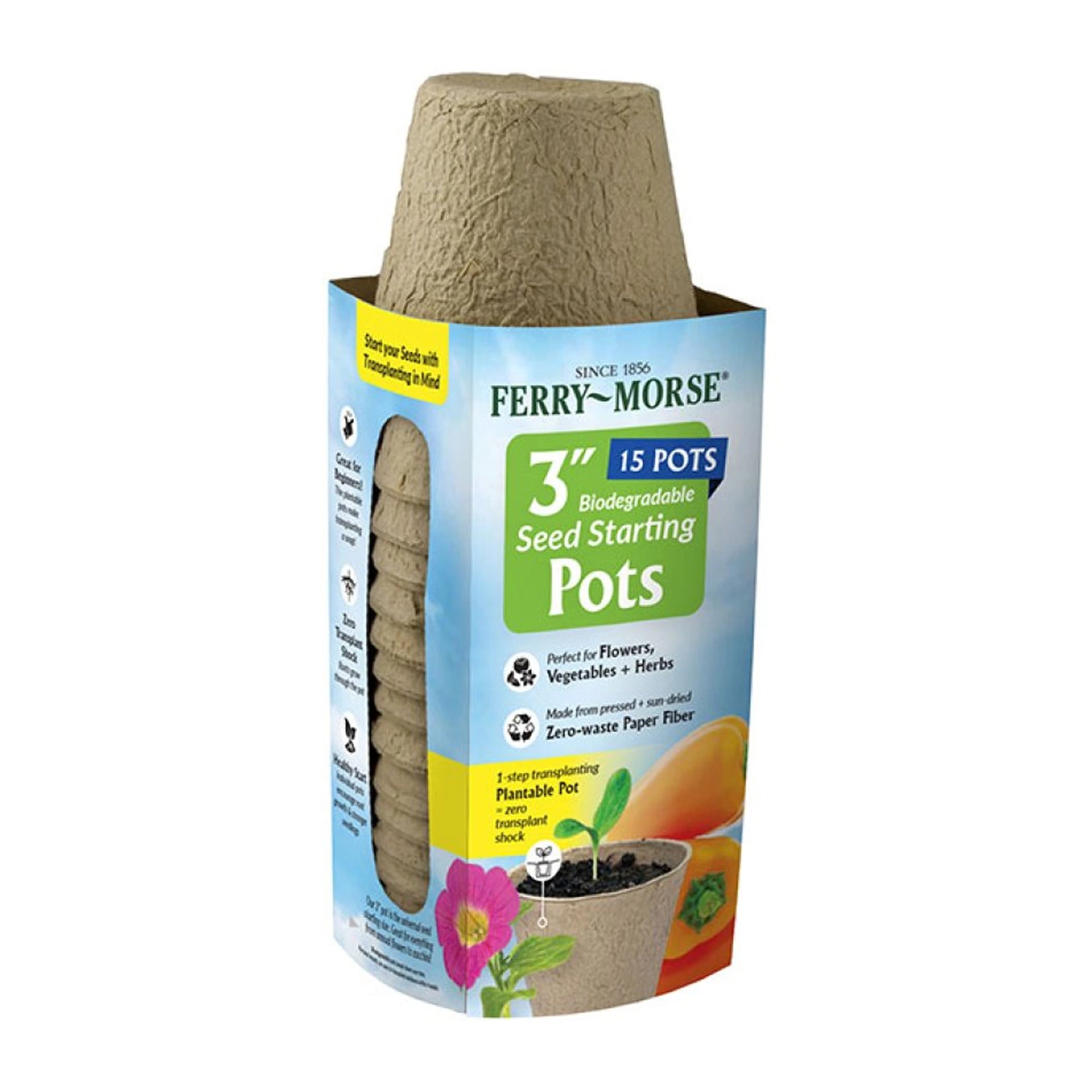 Paper Pots- 3" Round - Pack of 15